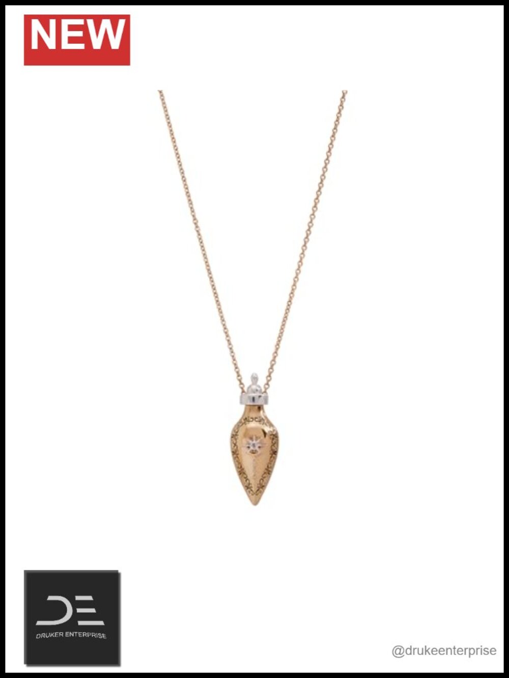 Alex and Ani Potion Bottle Slider Necklace Brass